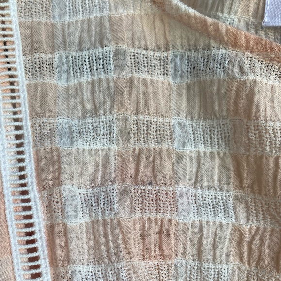 B.B Dakota Lisanne Peach Gingham Blouse - Picture 8 of 9